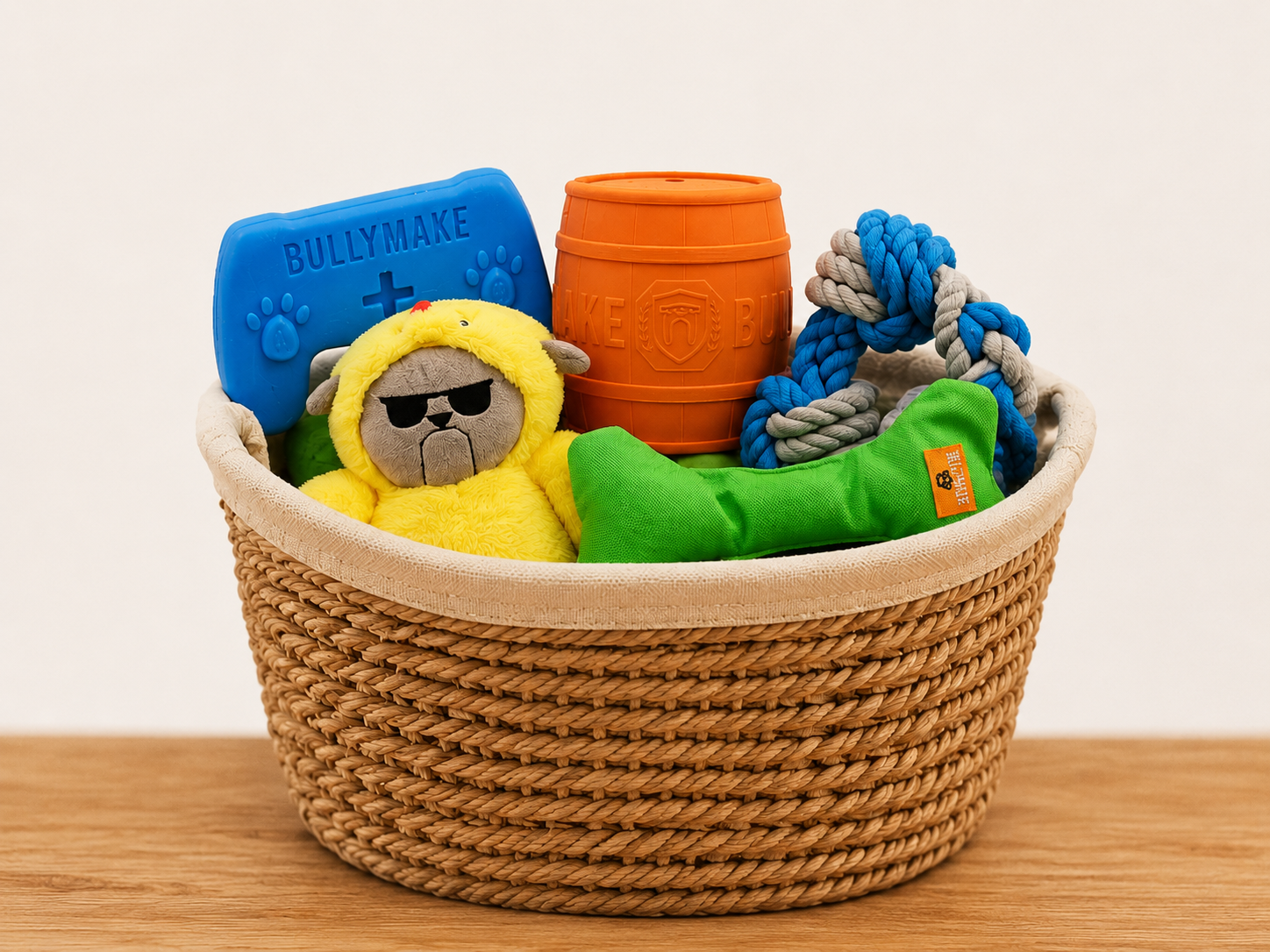 bullymake dog toy basket